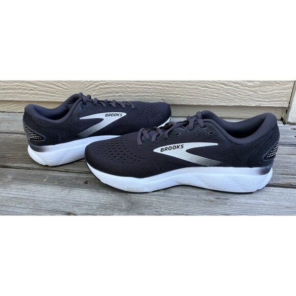 Nice! Brooks Ghost 16 Men\'s 12.5 2E Wide Running Shoes Black *MISSING INSOLES*